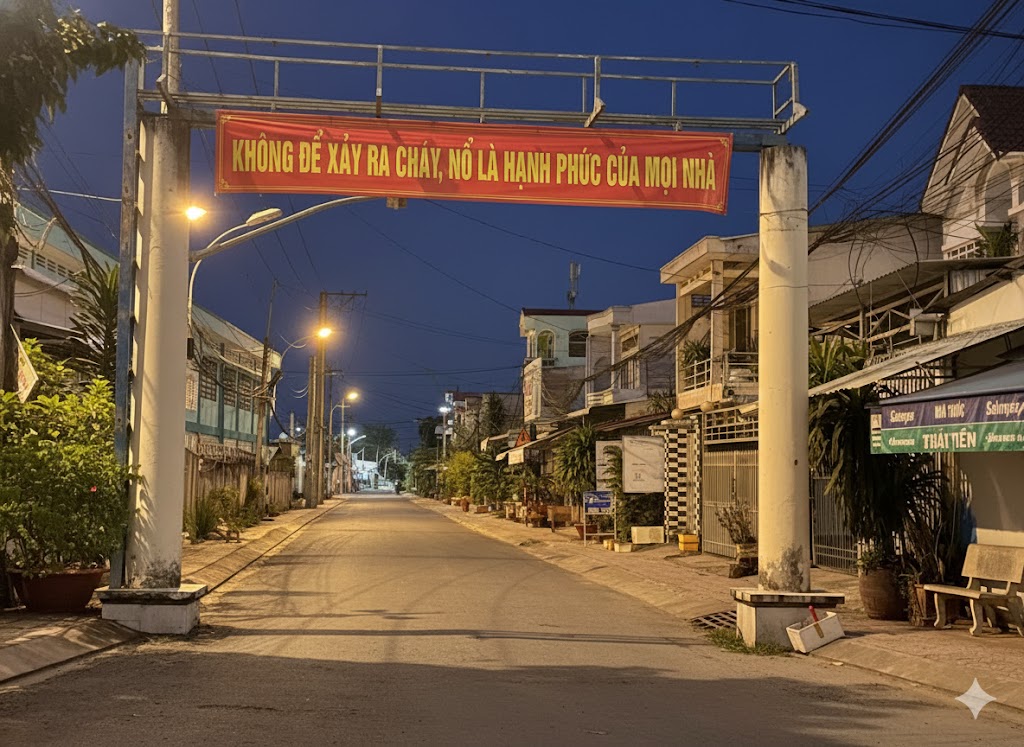 Nhà cấp 4 cổng khu vượt lũ phường 8